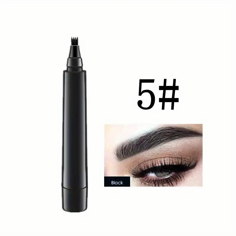 4 Split Tip Liquid Eyebrow Pen – Microblading Effect, Waterproof & Natural Hair Strokes