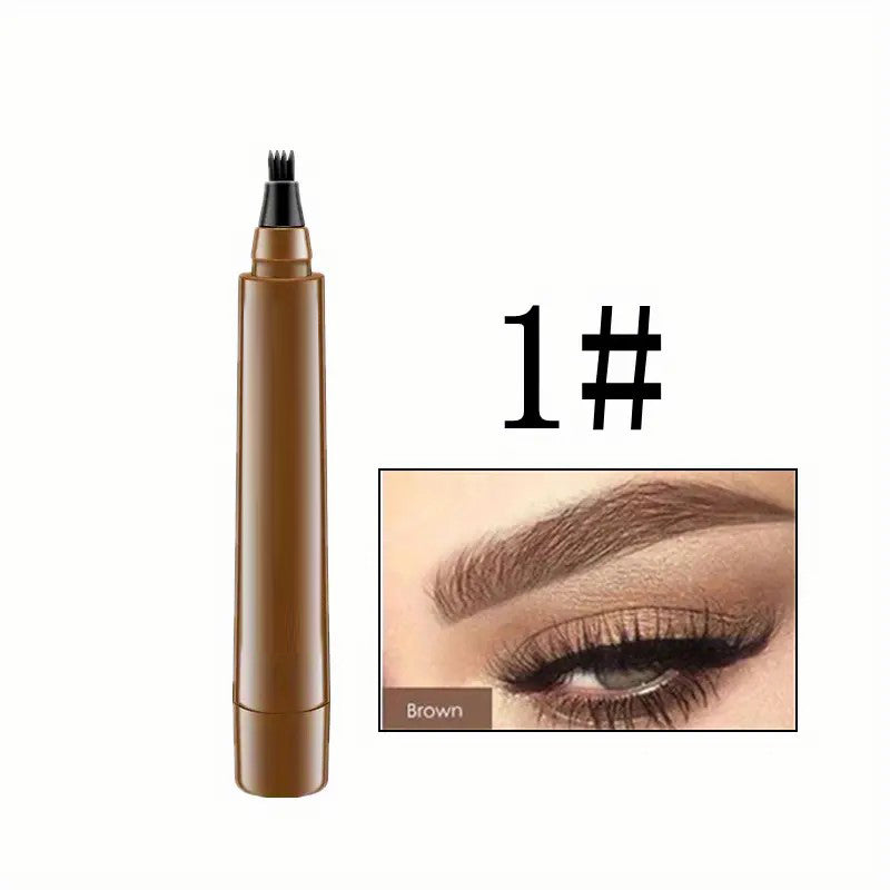 4 Split Tip Liquid Eyebrow Pen – Microblading Effect, Waterproof & Natural Hair Strokes