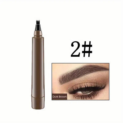 4 Split Tip Liquid Eyebrow Pen – Microblading Effect, Waterproof & Natural Hair Strokes