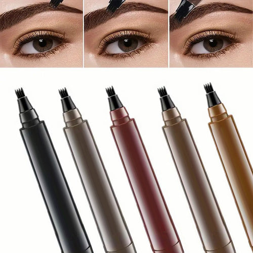 4 Split Tip Liquid Eyebrow Pen – Microblading Effect, Waterproof & Natural Hair Strokes